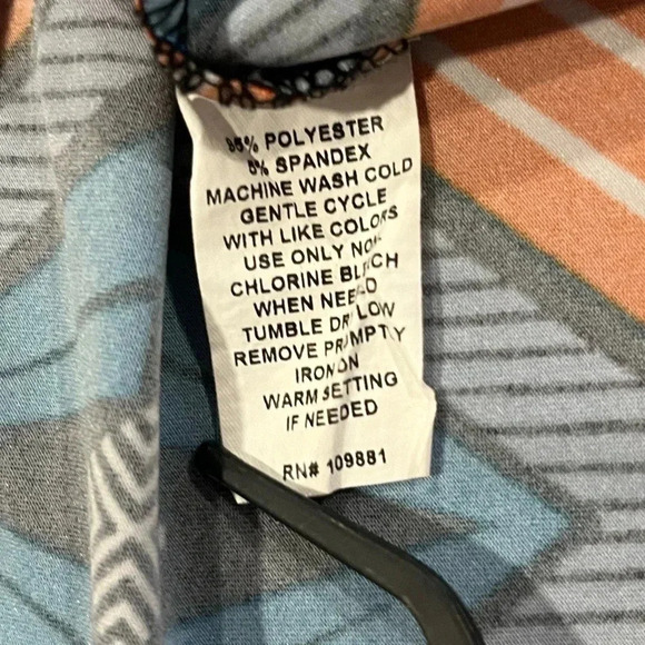 Sunny Leigh Bohemian Abstract Print Long Maxi Skirt Multicolor Womens Medium - Picture 5 of 9